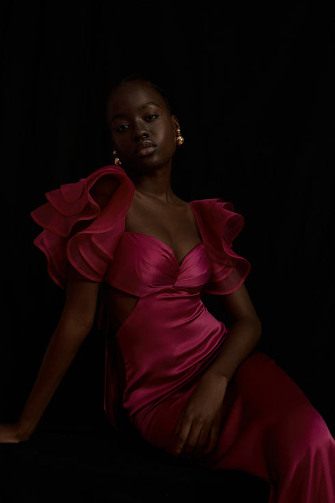 Vestido Amar Hibiscus Fucsia